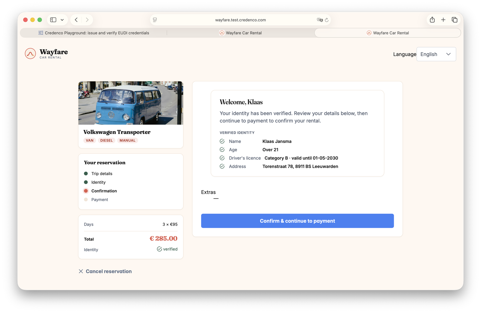 The verified identity of Klaas Jansma